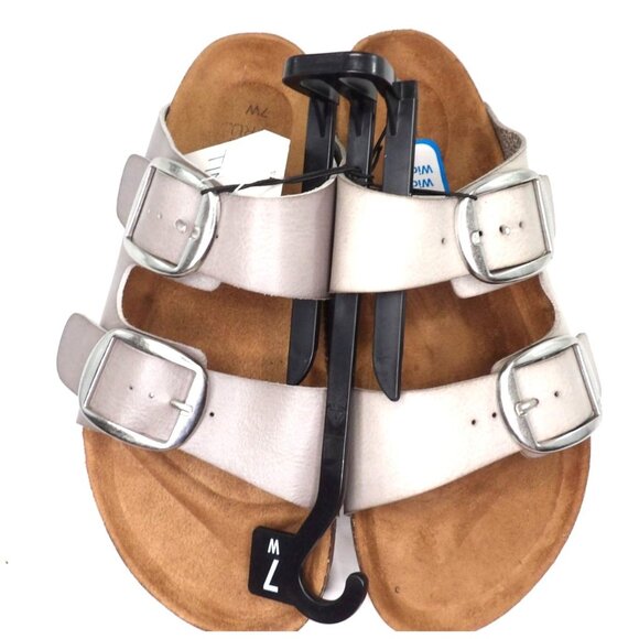 Sandals Women's Time and Tru 7W Open Toe Gray NWT - Picture 2 of 6